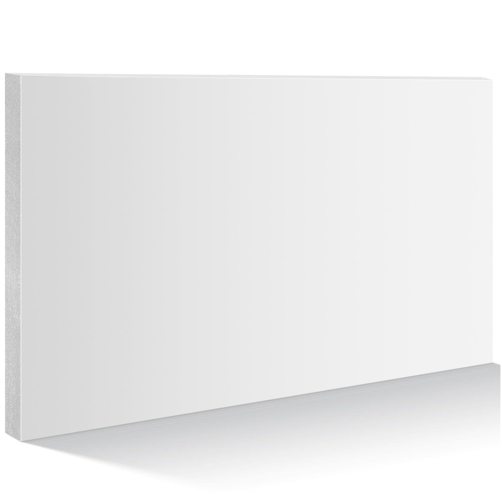 Hdpe Plastic Sheets 3/4 Thick Hard Hdpe Polyethylene Sheet, High Density Polyethylene Board for Crafts Flat Panel DIY Materials for Home Decor Handcrafts (White,12 x 8 Inch)