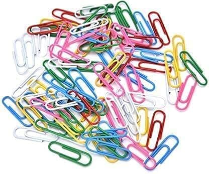 Tia CraftsPaper Clips, Gem Clips, U Clips - 30 mm - Pack of 200 Pieces Multi-Colour, for Holding Loose Papers, Loose Wires