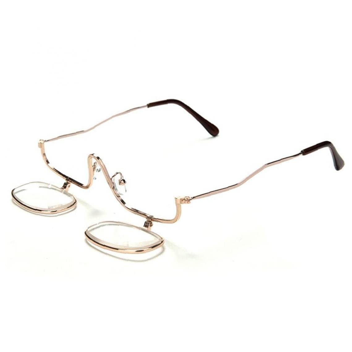 1pc Magnifying Folding Flip Down Makeup Glasses Eye Spectacles Lens Cosmetic Readers