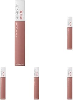Superstay Matte Ink Longlasting Liquid, Nude Lipstick, Up To 12 Hour Wear, Non Drying, 60 Poet, 5 ml, Pack Of 5