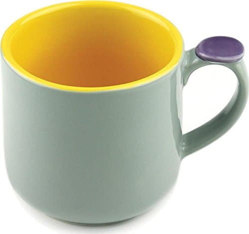Omniware Hemisphere Mug with Thumb Rest, Gray/Yellow