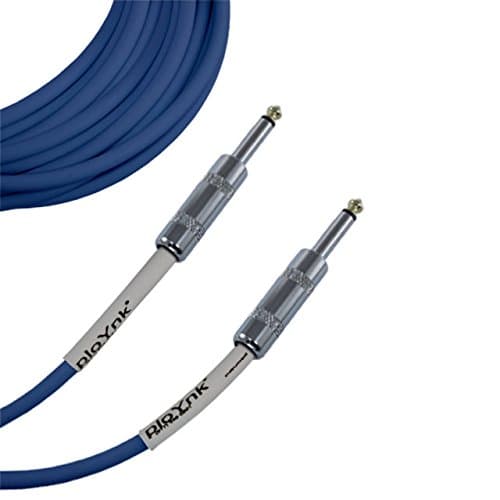 ploYnk1/4 to 1/4 mono TS Instrument Straight Patch Cable 60 FT foot long Blue