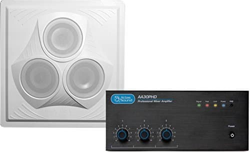 Classroom Sound System with Drop In Ceiling Speaker and 30 Watt Mixer Amplifier