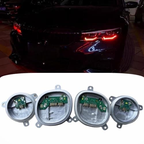 Yellow DRL Modules For 2019-2021 B-MW G20 G21 320i 330i 330e 330IX M340i M340iX S5A4A LED Headlight, Angel Eye DRL Turn signal Modules, 63118496133, 63118496137, 63118496138 (Red)