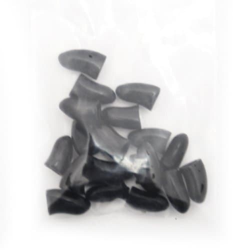 DEDC 20pcs Soft Cat Pet Nail Caps Claw Control Paws off + Adhesive Glue Size M Black