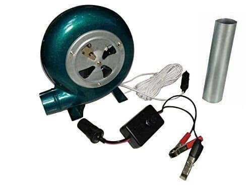 Variable Speed DC 12V 100W Blacksmith Forge Blower Portable Camping Barbecue Blower-Plug into 12V Cigarette Adapter