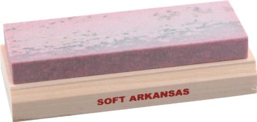 AC 5 5" x 1 1/2" x 1/2" Soft Arkansas Stone on Wood Block