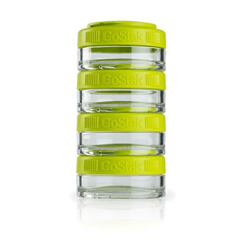 GoStak, Portable Stackable Containers, Green, 4 Pack, 40 cc Each - 2pc