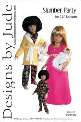 Slumber Party Printed Sewing Pattern for 12" Senson Dolls