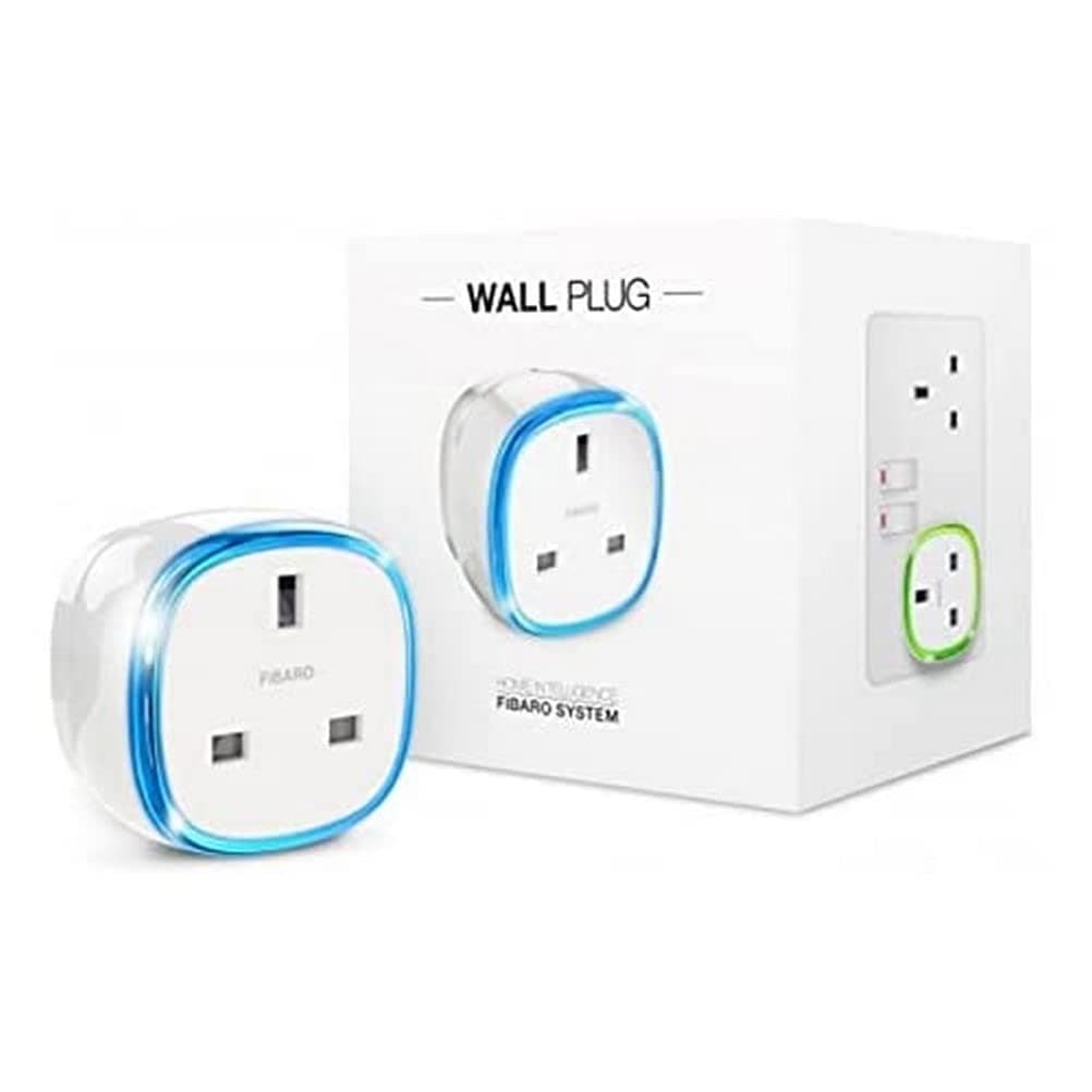 FIBARO Wall Plug/Z-Wave Plus Wireless Smart Socket, Type G, FGWPG-111, White [Energy Class A+++]
