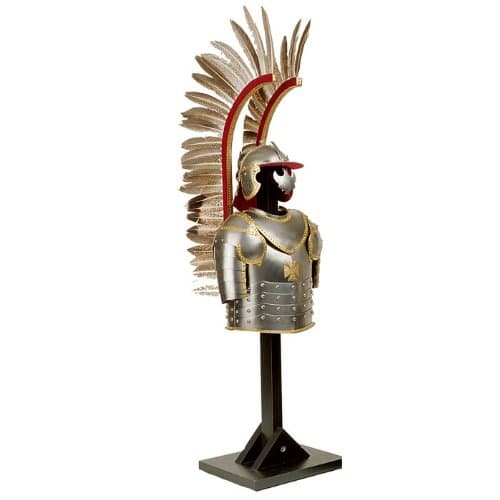 Tabletop Size Hussar Winged Armor & Helmet with Stand