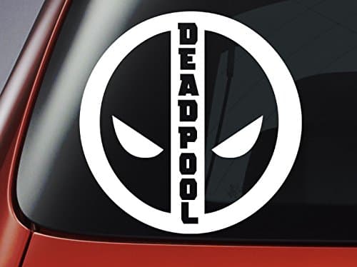 Level 33 Ltd Deadpool Logo - Car Window Decal, Vinyl Decal, Bumper Sticker (WHITE)