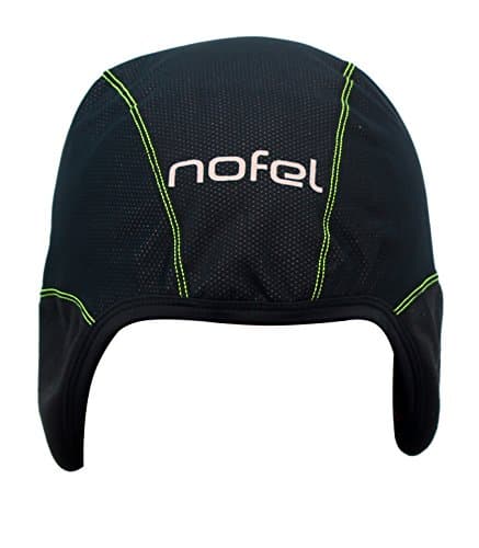 Nofel Windproof Cycling Skull Cap one Size Black Reflective