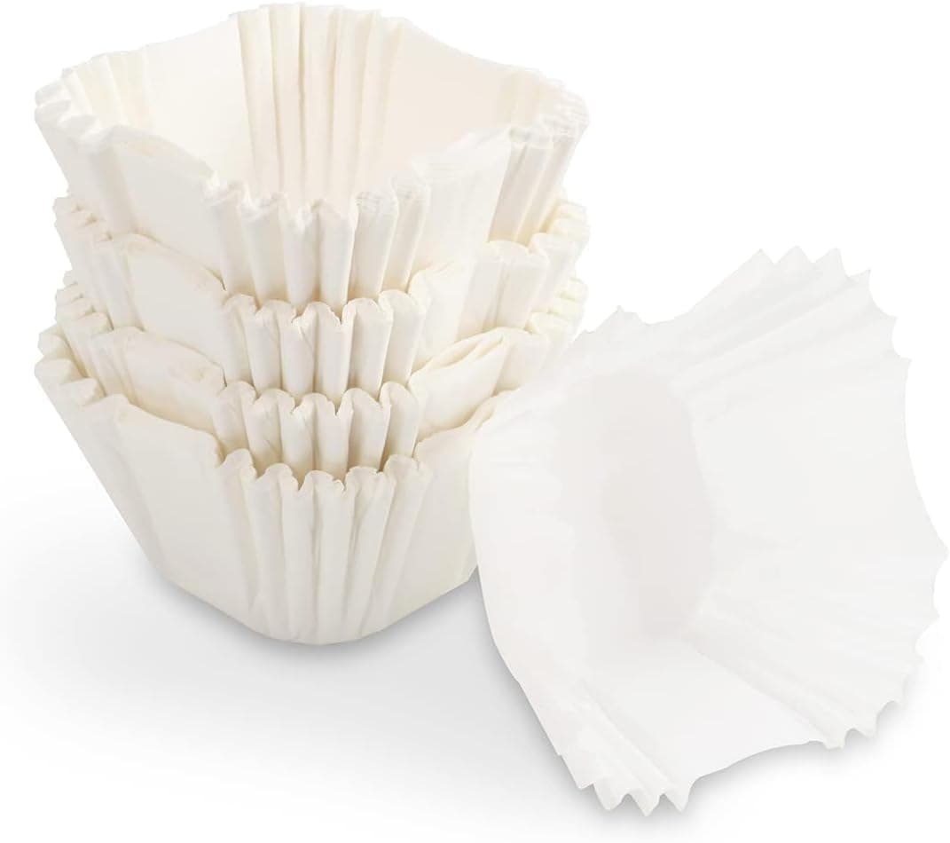 YumSur 100 Count White Cupcake Liners, Square Baking Cup, Paper Cupcake Liners -No Smell, Food Grade & Grease