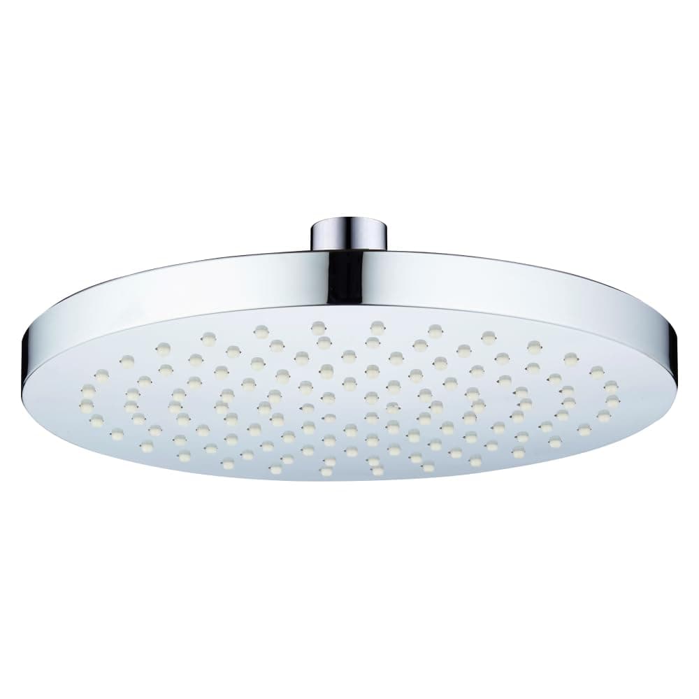 8" Round Rainfall Shower Head Large Rain Shower Head Adjustable with Swivel Ball Powerful High Pressure Top Spray Bathroom- 200x200mm, ABS-Chrome