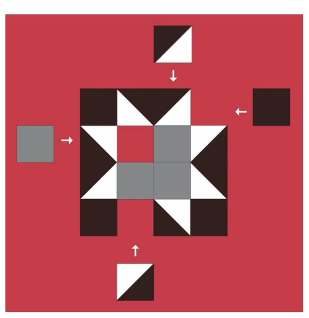 Half-Square Triangle Quilt Block Design Deck