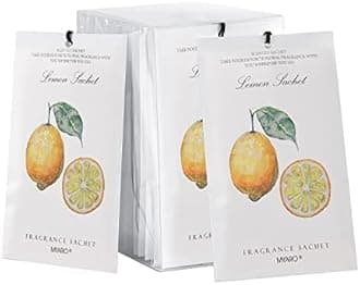 MYARO Fresh Lemon Scented Sachets for Drawer and Closet, Long-Lasting Sachets Bags, Home Fragrance Sachet for Lover, Pack of 12