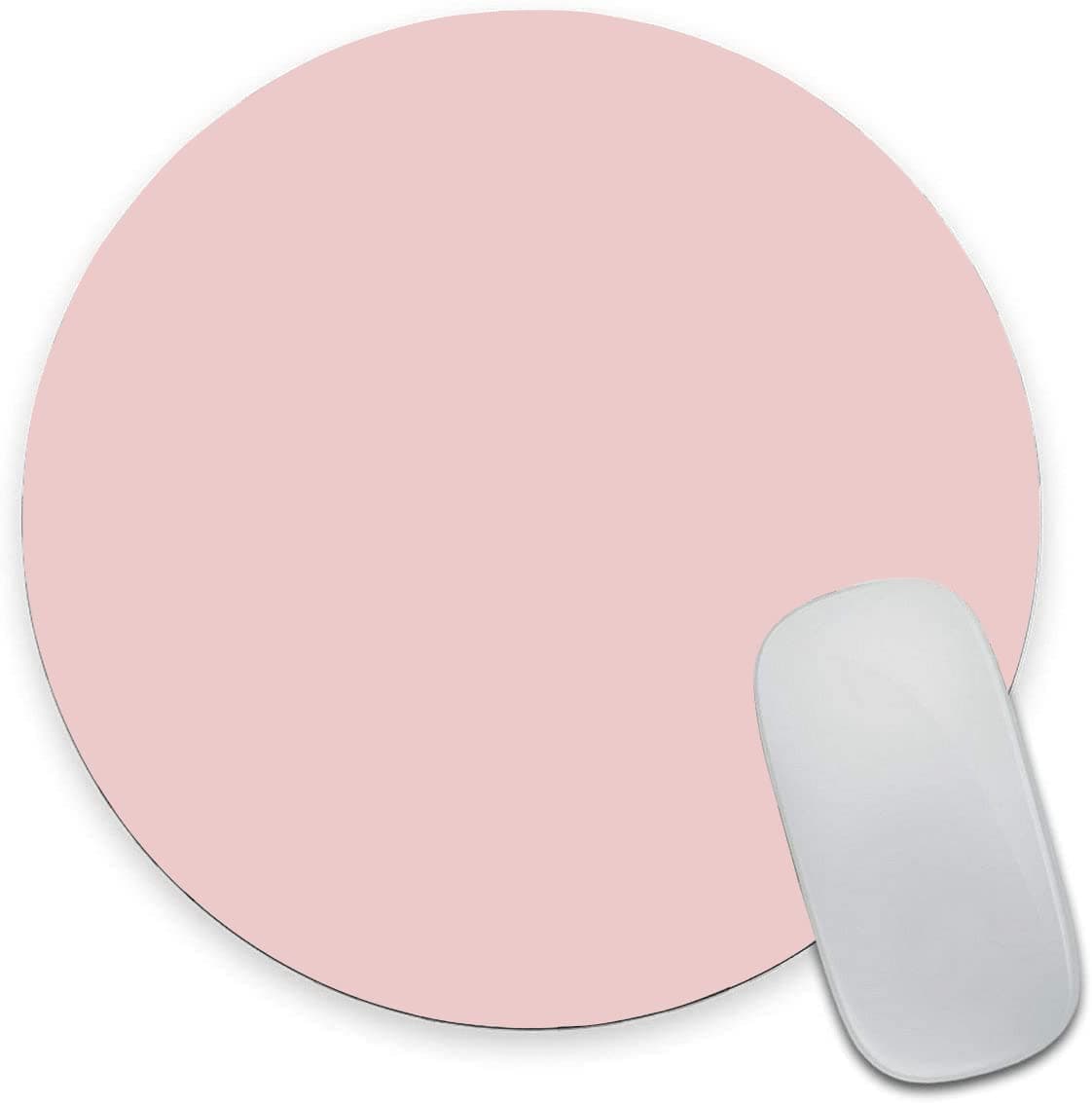 Mouse Pad Pink, Premium-Textured Small Round Pink Mousepad 7.9 x 7.9 Inch, Anti-Slip Waterproof Rubber Mouse Mat, Pretty Cute Mouse Pad for Office Gaming Laptop Women