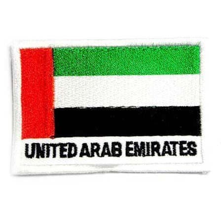 (UAE) Nation Flag Emblem Iron On Patch Sew Embroidered Trim 2"x3" Standard and Decorative Patches