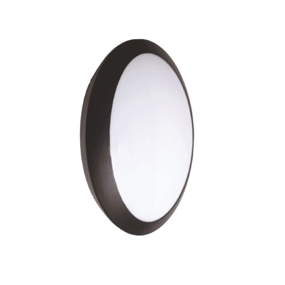 Danube Home Milano 12W Led Wall Bracket Light Full Oval Ip-65, White/Black