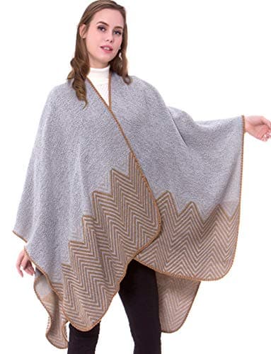 sunseen Women's Winter Shawl Wrap Open Front Poncho Cape Oversized Fashion Sweater Pashmina Travel Blanket Cardigan