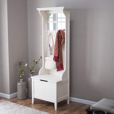 Richland Mini Hall Tree - Antique White - 9701S-080