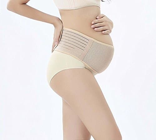 Breathable Maternity Belt for Lower Back and Pelvic Support - Comfortable Belly Band for Pregnancy - Prenatal Cradle. One Size, Beige