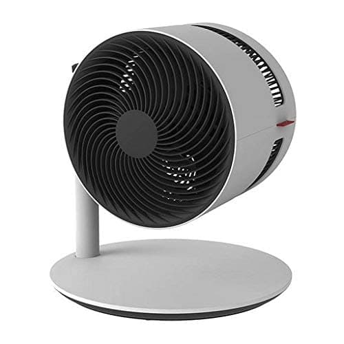 BONECOF210 Desk Fan Air Circulator, 4 Speeds, Adjustable Airflow, Fixed Height 33W Cooling Fan with Modern Design (Grey/White)