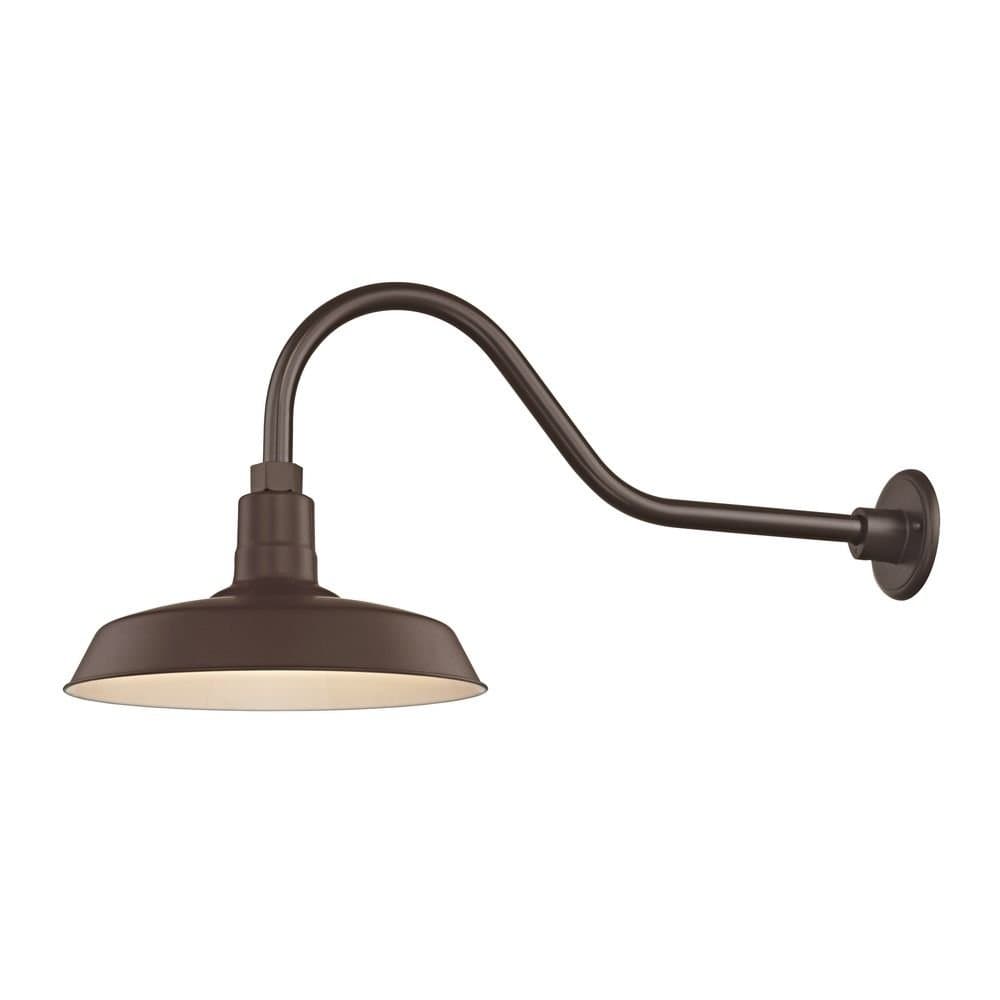 Dolan Designs Bronze Gooseneck Barn Light with 14" Shade