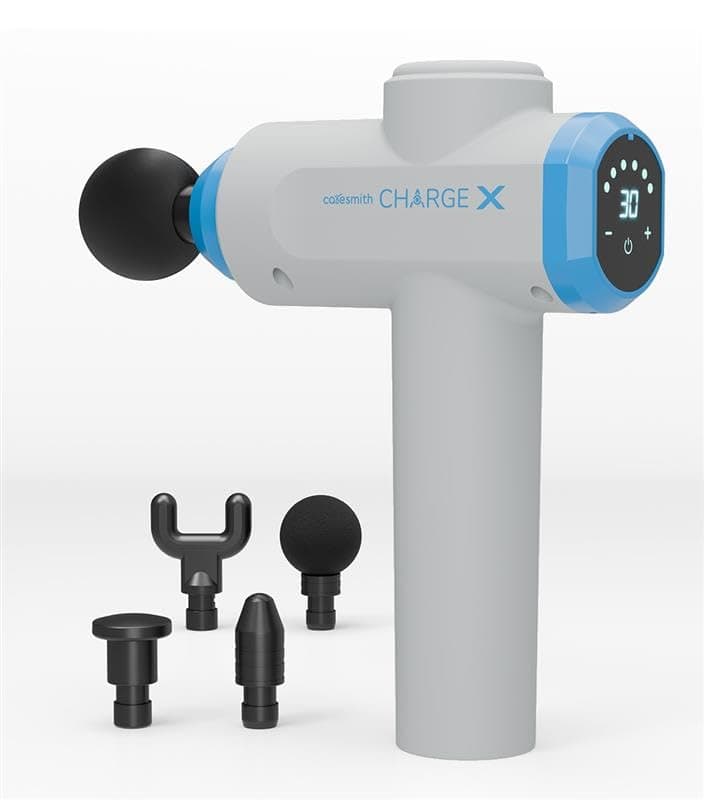 Caresmith CHARGE Massage Gun With Touchscreen Display | True Percussion Massager Machine for Pain Relief for Men and Women | 3300 strokes per min