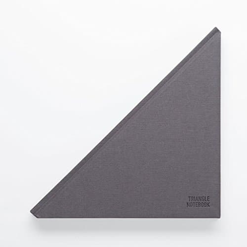 Triangle Notebook - Unique Design - Fabric Hardcover Triangle Notebook (Grey)