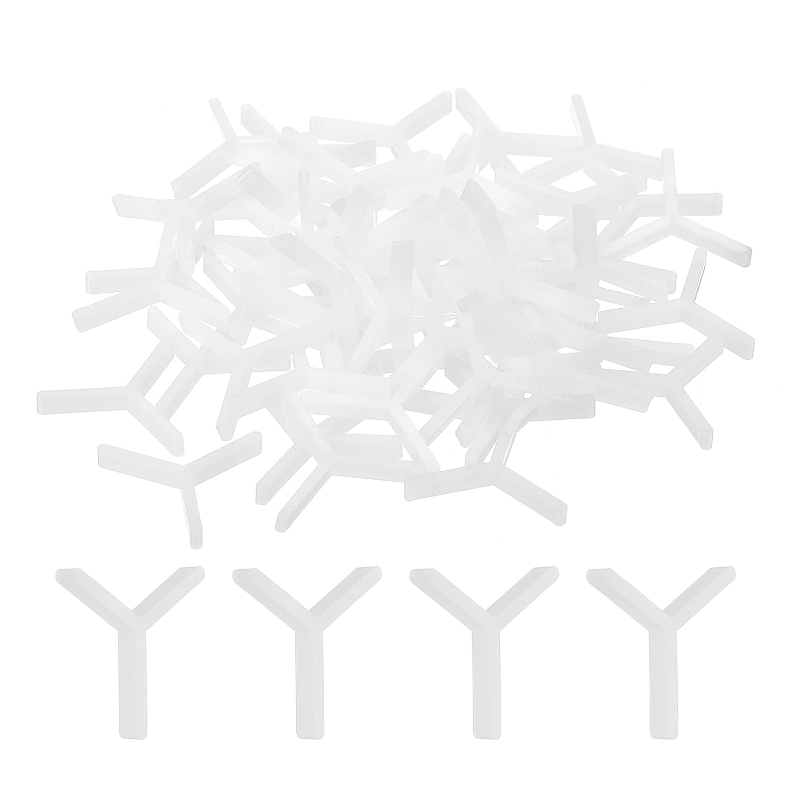 uxcell 200Pcs Wall Floor Tile Plastic Y Type Spacers Tiling Tools 1.5mm 1/16 Inch Hexagon Tile Spacers for Ceramic Tiles Installation, White