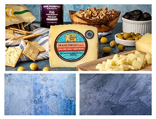 SnapIt Boards Combo-2 Boards & Bracket-Photo Backdrop Boards for Flat Lay or Food Photography Background, Durable Waterproof Realistic Photo Backgrounds for Product Photography 26x20 (The Blues Pack)