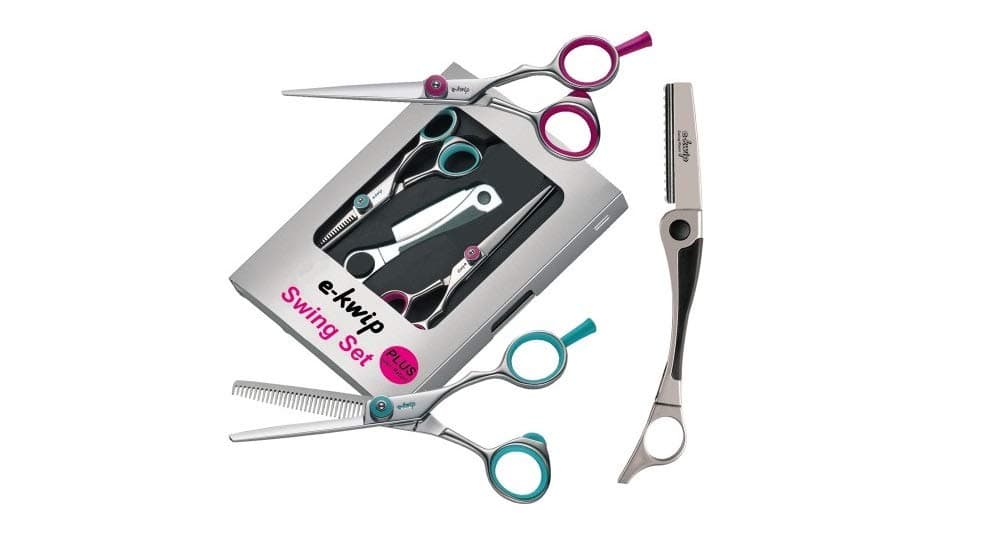 E-Kwip Swing Set with 2 Hair Scissors and 5.5-Inch Plus Razor, 0.3 kg
