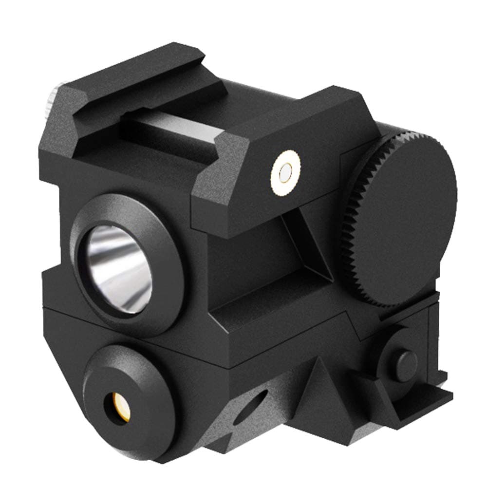 USA LASPUR Mini Tactical Sub Compact Rail Mount Laser Sight with High Lumen CREE LED Flashlight Light Integrated Combo with Strobe