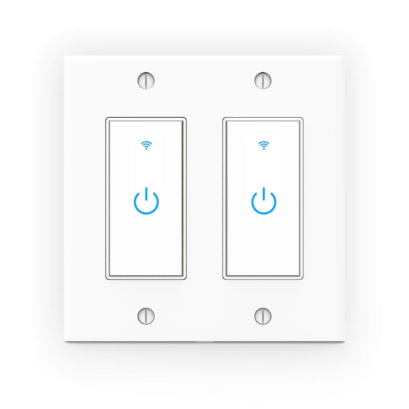 WiFi Light Smart Switch 2 Gang Touch Wall - Compatible With Alexa Google Assistant and IFTTT