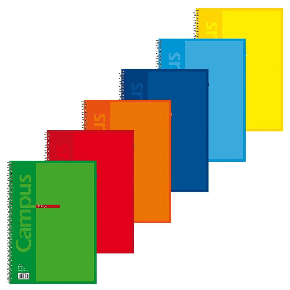 Campus University College - Spiral Binding Notepad, Double Ruled 3.5 mm A4