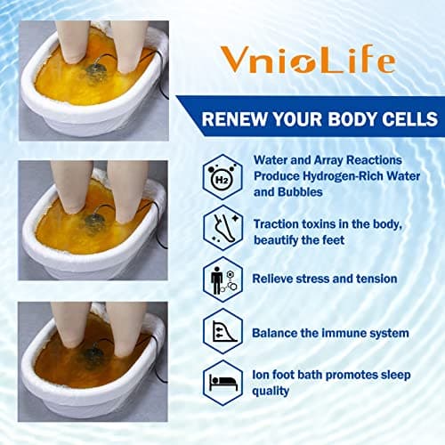 Upgrade Ionic Foot Bath Detox Machine, LCD Display Ion Foot Spa Detox Machine, 8 Detox Modes for Home Use Beauty Salon with Arrays, Heating Waist Belt