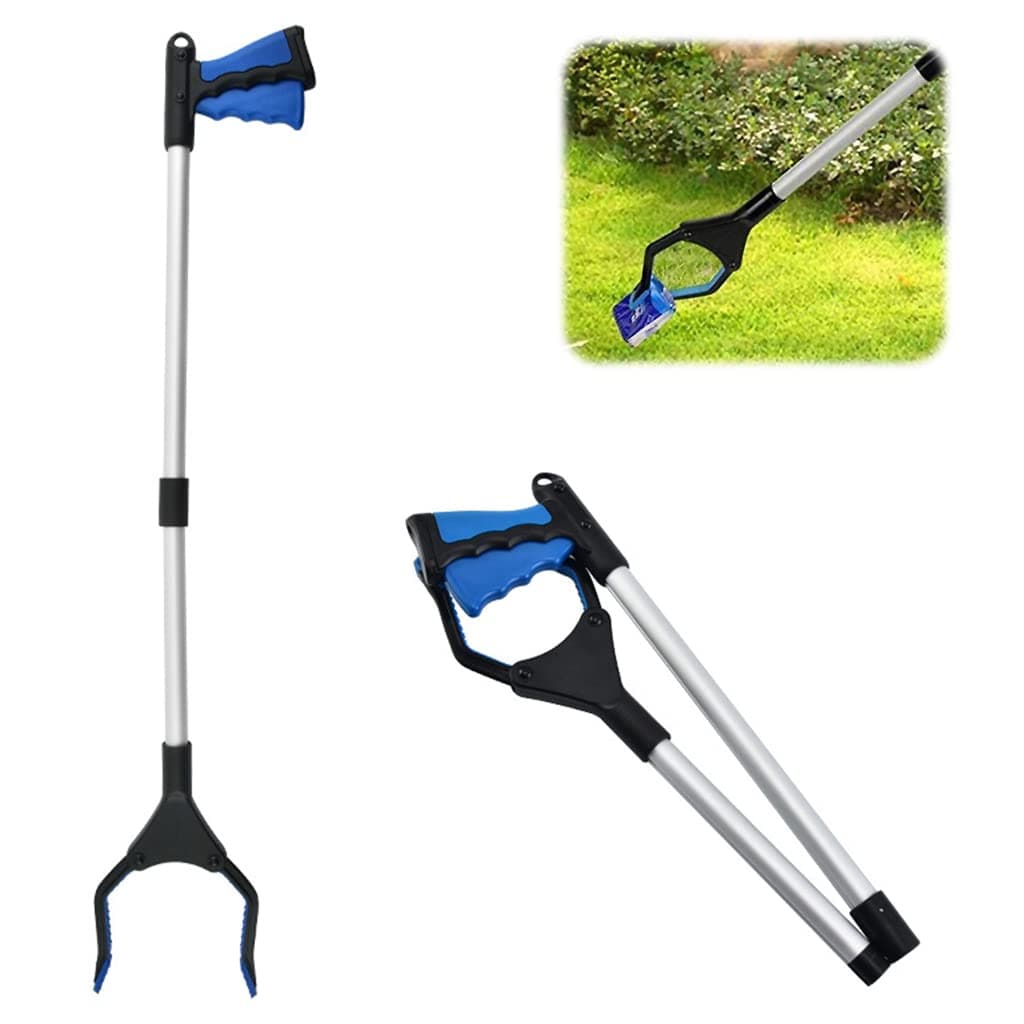 HASTHIP ® 32" Foldable Litter Picker Long Arm Litter Picking Equipment Rubbish Pick Up Hand Tool Reaching Aids Grabber Tool for Elderly, Multicolor