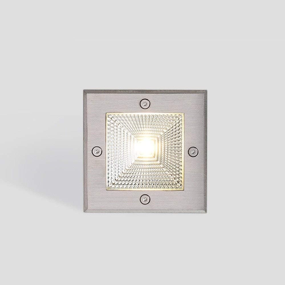 Square LED 4W Embedded Underground Light Anti-Rust Aluminum Landscape Buried Light Recessed Spotlight for Pathway Patio Landscape Deck Warm Light