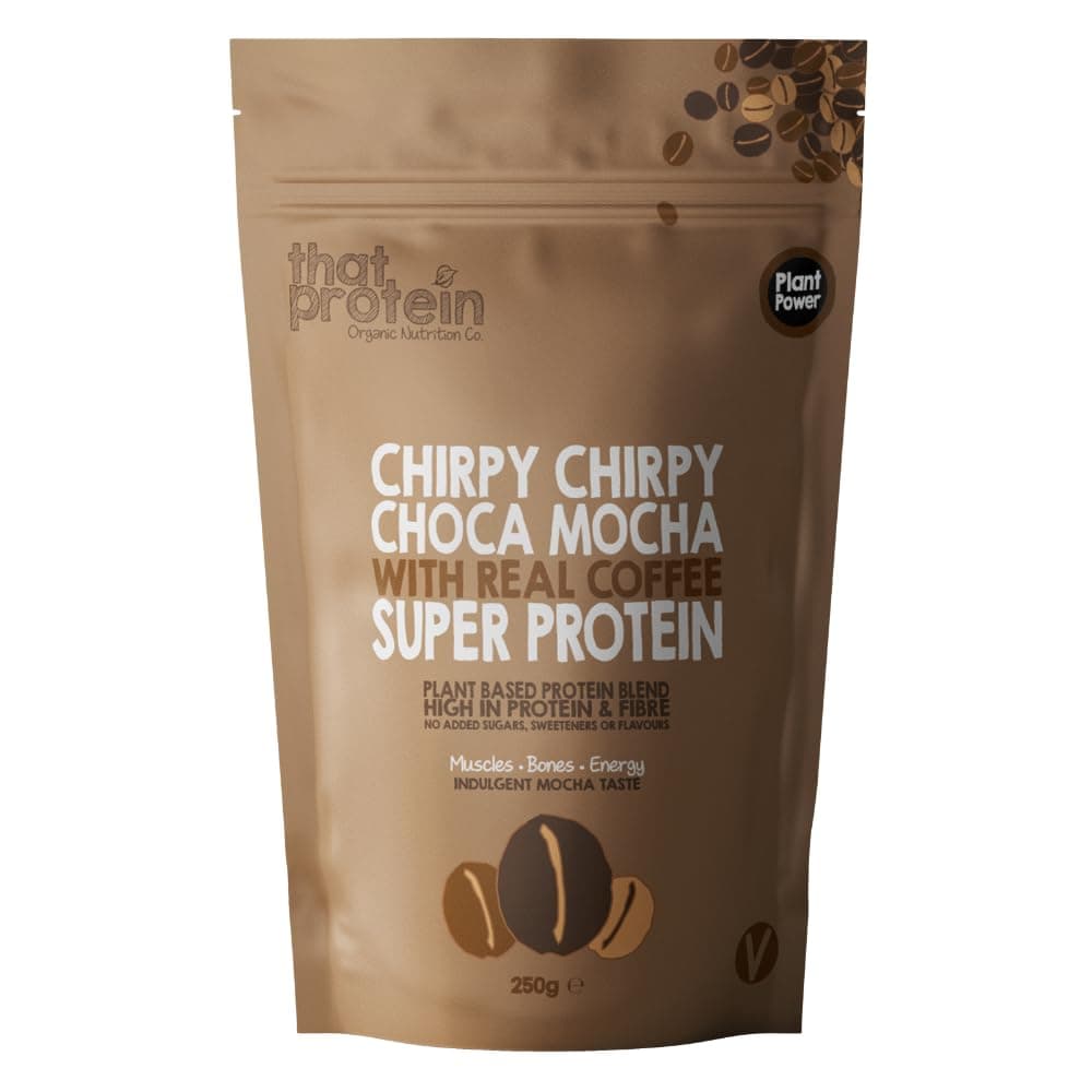 That Protein Chirpy Choca Mocha Super Protein, Vegan, Plant Based and Low Fodmap, Brown, 250 g (Pack of 1)