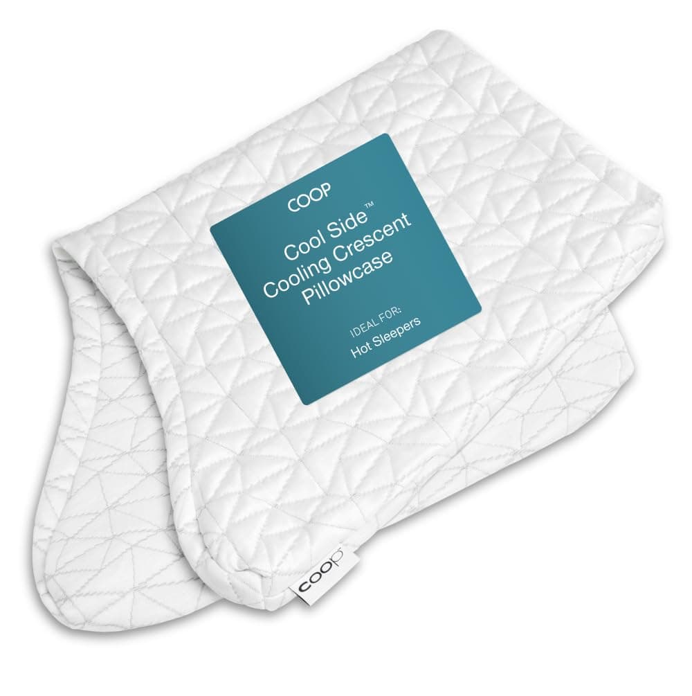 Cool Side Crescent Pillowcase, Queen Size Cooling Pillow Case for Hot Sleepers, Crescent Shape, Two-Sided Pillow Covers, Cozy Side & Cool Side, Ultra Soft Lulltra Cool Technology