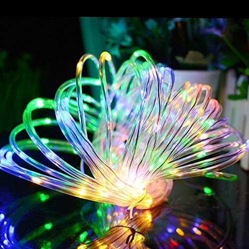 Aluvee Solar String Copper Wire Light,50ft/150LED Outdoor Waterproof Garden Decoration Copper Wire Christmas Lamp Wedding Party Tree Xmas Decoration Tree Xmas (Multicolor)