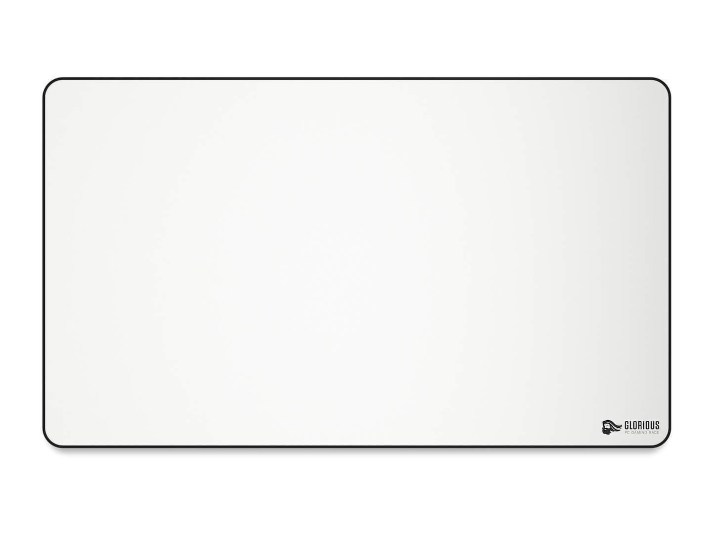Glorious Large Gaming Mouse Pad for Desk - Rubber Base Computer Mouse Mat - Durable Mouse Mat - Cloth Mousepad with Stitched Edges - White Cloth Mousepad | 14"x24" (GW-P)