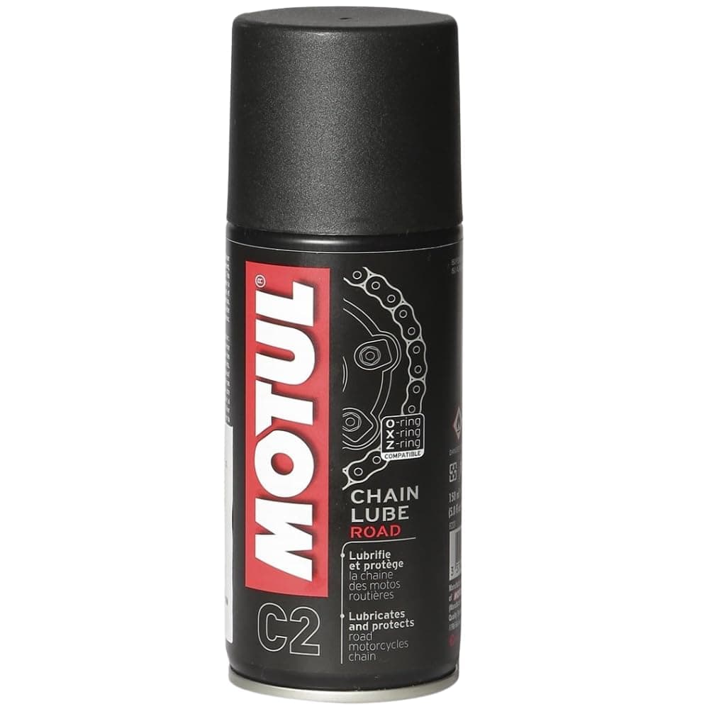 Motul C2 Motorcycle Chain Lube | Advanced Lubrication Spray for Bike Chains | Protects Against Wear & Corrosion, Improves Chain Life | Suitable for All Bikes (150 ml)