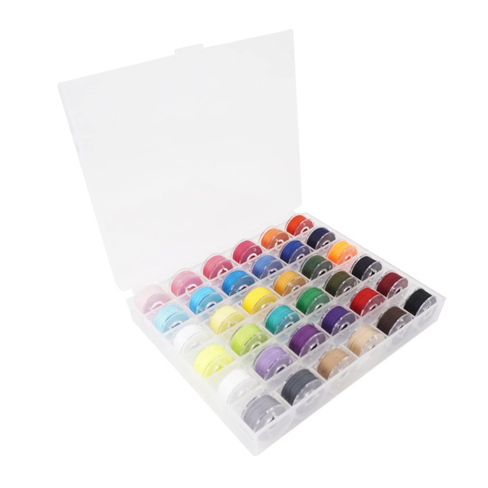 Sewing Machine Bobbins Thread 36 Color Pre Wound Bobbins Set Thread Spools Waxed Threads with Storage Case Box Sewing Accessories for Embroidery Thread Sewing Thread Machine