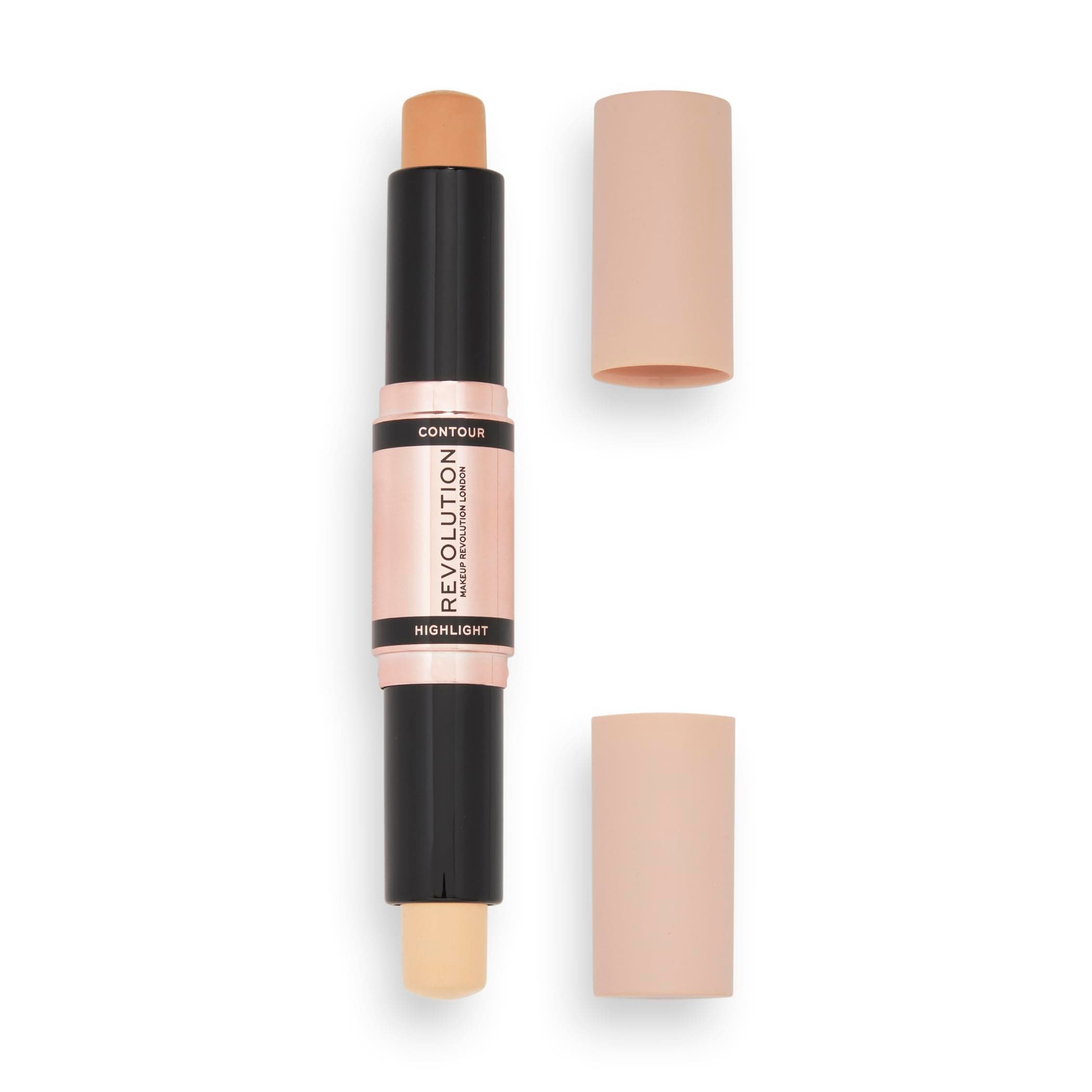 Revolution Highlighter & illuminators Fast Base Contour Stick Medium For Face Shaping, Long Lasting & Waterproof Contour Sticks Kit for Non-greasy Face Makeup (Light)
