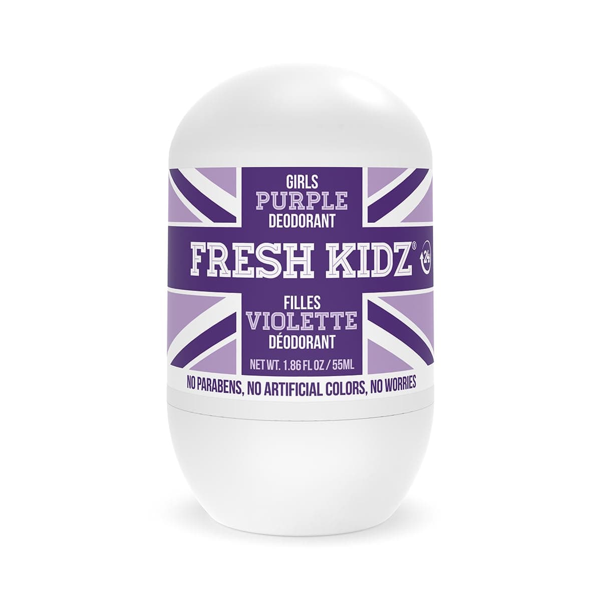 Keep it Kind Natural Roll On Deodorant 24 Hour Protection for Kids & Teens - Girls "Purple" 1.86 fl.oz.