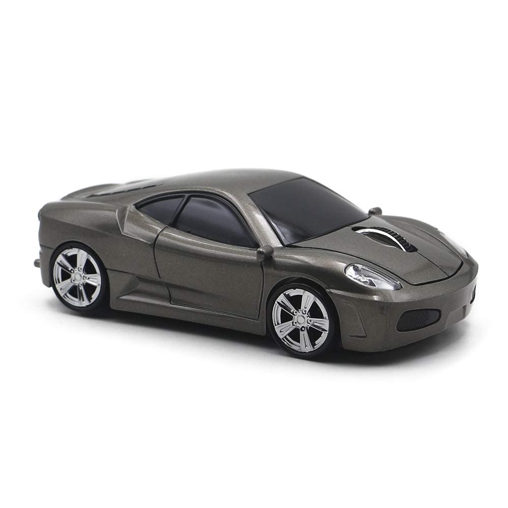Wireless Mouse Sports Car Mouse Computer Optical Mice for PC Laptop MAC (Grey)