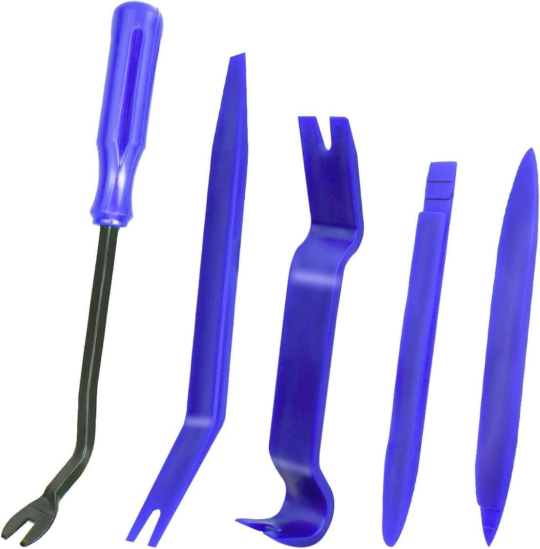 Grapelet 5 Pcs Auto Trim Removal Tool Kit Fastener Removal Set for Audio Vehicle Plastic Panel Remover Tool (Blue)